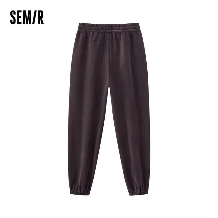 Semir pantalons décontractés femmes hiver polaire antistatique panneaux amples revers pantalons long