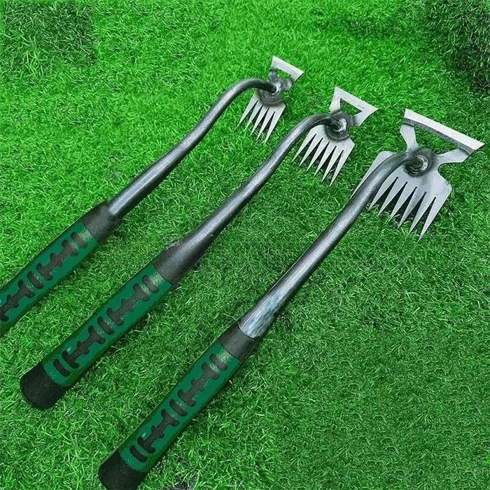 Outils de désherbage de jardin en acier au carbone avec manche en caoutchouc pour jardiniers amateurs et experts occaions spéciales de plantation et entretien de jardin