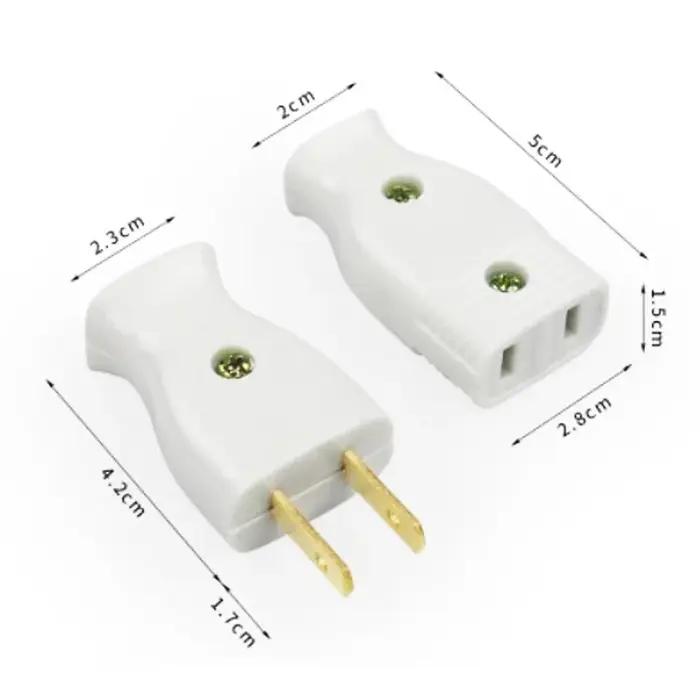 Adaptateur de prise de câblage américain en bakélite, 2 pôles, 15A, femelle, mâle, prise, connecteur