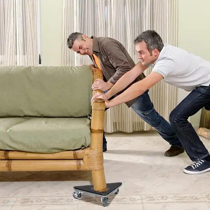 Chariot de meubles à roulettes et élévateur de meubles, acier au carbone, 3 360, rotation à 360