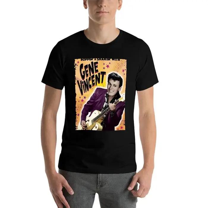 T-shirt Gene Vincent en coton décontracté et tendance pour homme, parfait pour les occasions quotidiennes et spéciales
