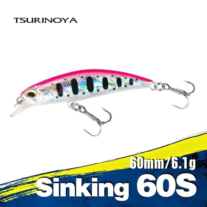 TSURINOYA 60S leurre de pêche méné coulant DW67 60mm 6.1g appât dur artificiel brochet bar truite Jerkbait rivière Wobbl
