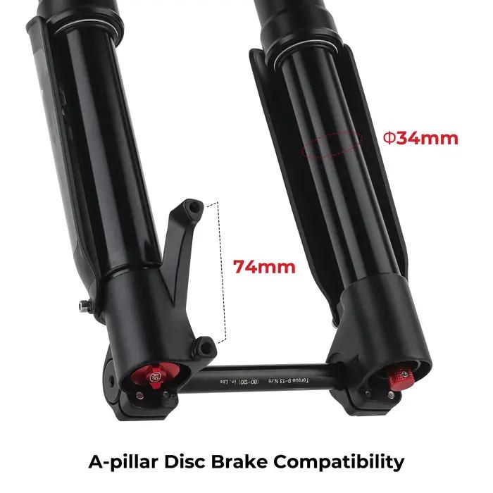 BOLANY fourche de vélo inversée Double épaule fourche vtt pour descente 29 pouces fourche Boost à ax
