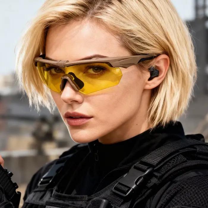 Lunettes de protection tactiques JSJM 2.0mm anti-vent poussière UV400 pour chasse CS tir montagne