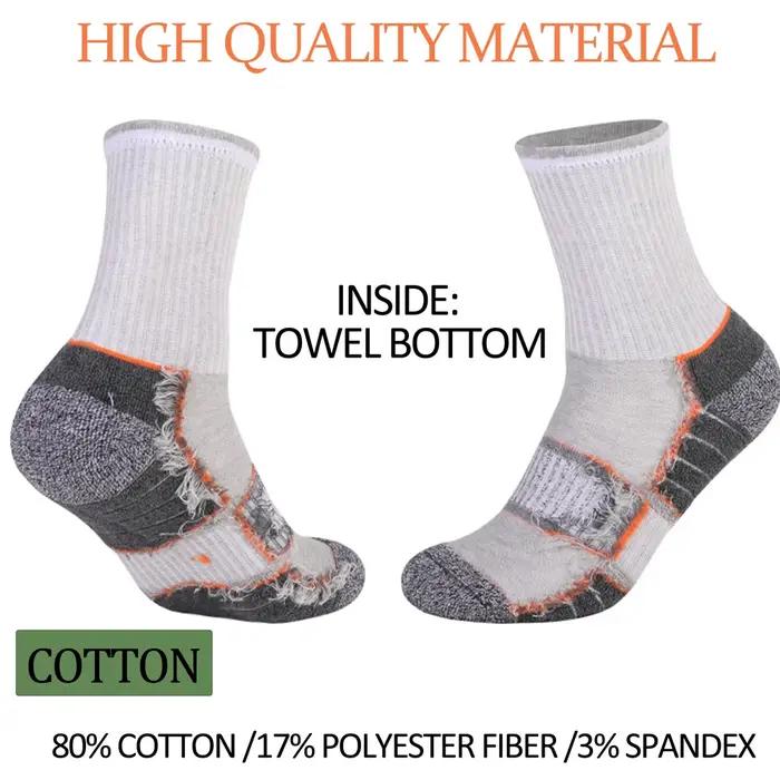 Lot 6 paires chaussettes chasse randonnée épaisseur - Coton anti-odeurs tailles 35-50 unisexe