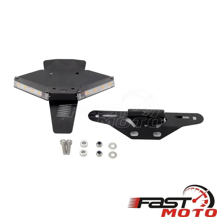 Support de plaque d'immatriculation en acier inoxydable pour Ducati Panigale V4R/S et Streetfighter V4 V4S V2 avec clignotants intégrés et rangement du garde-boue arrière élégant et sécuritaire