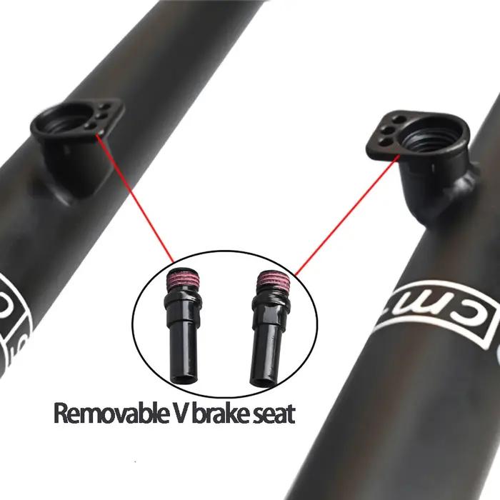26/27.5ER DARKROCK CM-5 cr-mo Steels fourche avant 28.6mm disque et V frein vtt fourche rigide pièce