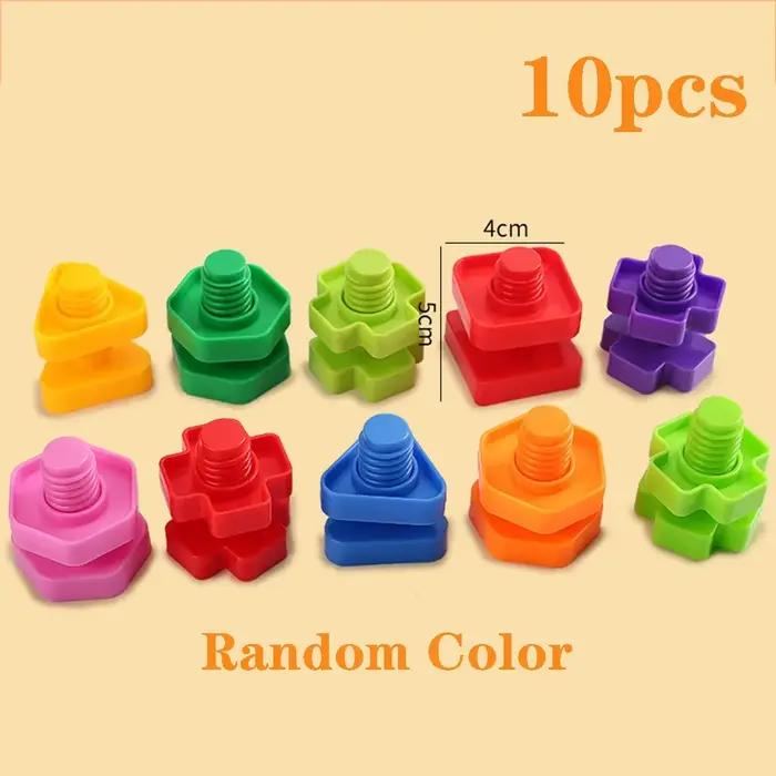 Ensemble de blocs de construction à vis, Puzzle en mosaïque créative, jouets pour enfants, insertion