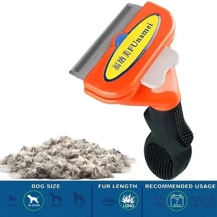 Grand peigne d'épilation pour chien et chat peigne de toilettage pour animaux de compagnie pour chiens aux poils longs et courts et chats pour le toilettage et le massage