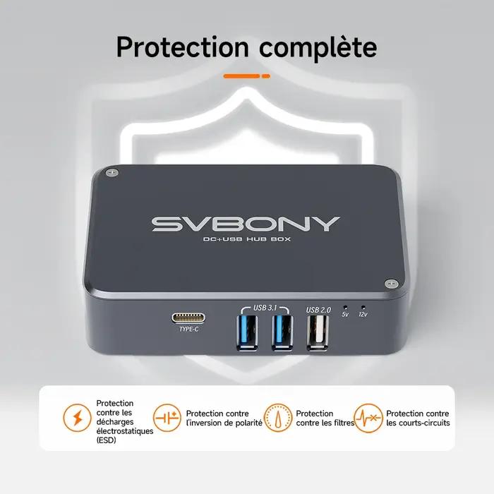 Svbony SV241 astronomie Micro DC + USB HUB Box USB3.1 sortie de lecture haute vitesse et Interface type-c pour l'astroph