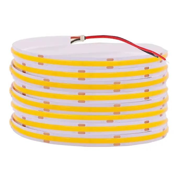 Bande lumineuse LED COB 320 384 480 528 LED, haute densité, Flexible, RA90, ruban lumineux, linéaire