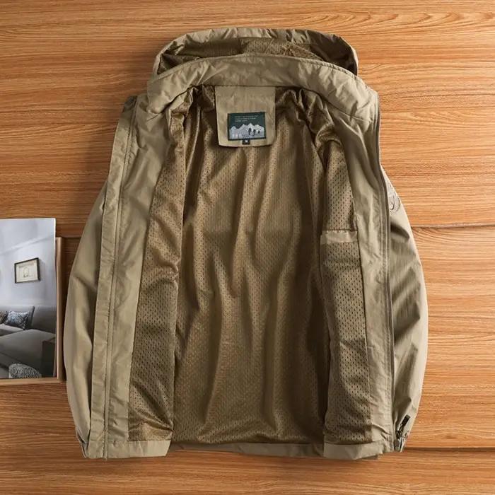 Veste militaire imperméable coupe-vent polyester pour hommes randonnée escalade printemps automne avec capuche grandes taillesOptionsResolverOptions