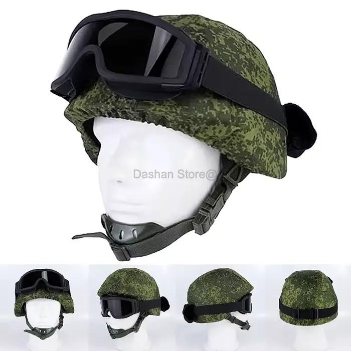 Casque tactique russe 6b26 acier explosion-proof 99 avec couvre-casque et lunettes chasse protection