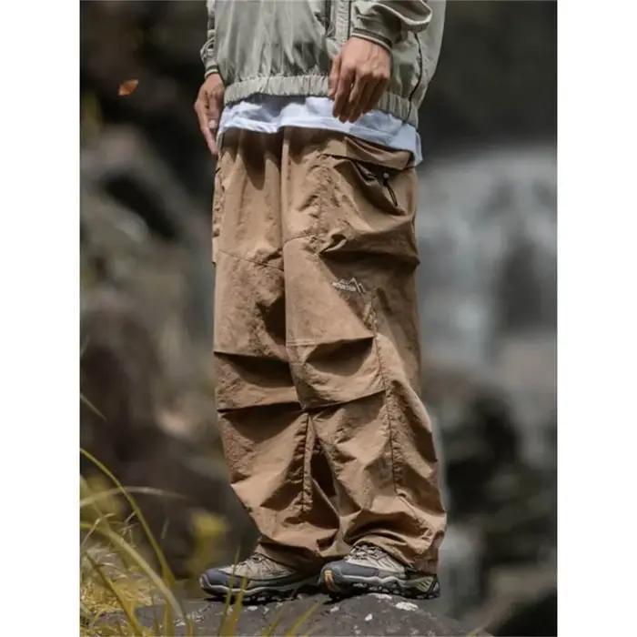Pantalon cargo homme printemps automne imperméable montagne décontracté harajuku travail noir veste