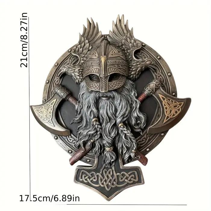 Plaque murale Ares Valhalla, sculpture, hache Viking Kokor, décoration murale pour la maison, décor de confrontation, vacances, cadeau d'anniversaire, gothique