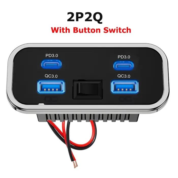 Prise USB 6 ports 12-24V