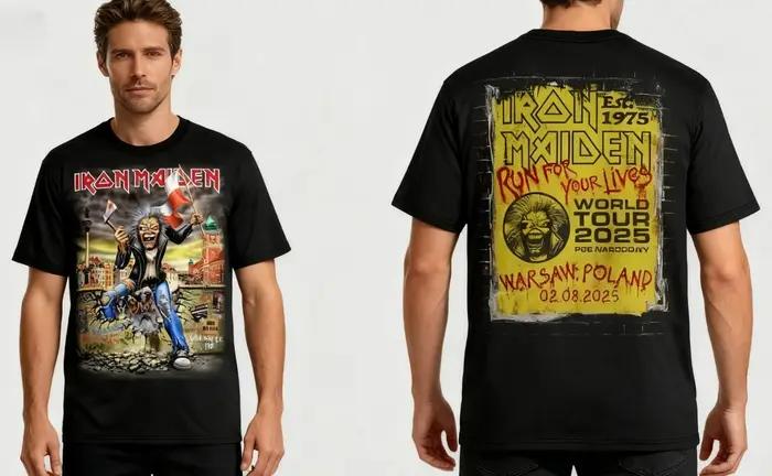 T-shirt graphique inspiré de la tournée mondiale du groupe de rock 2025 – T-shirt à manches courtes