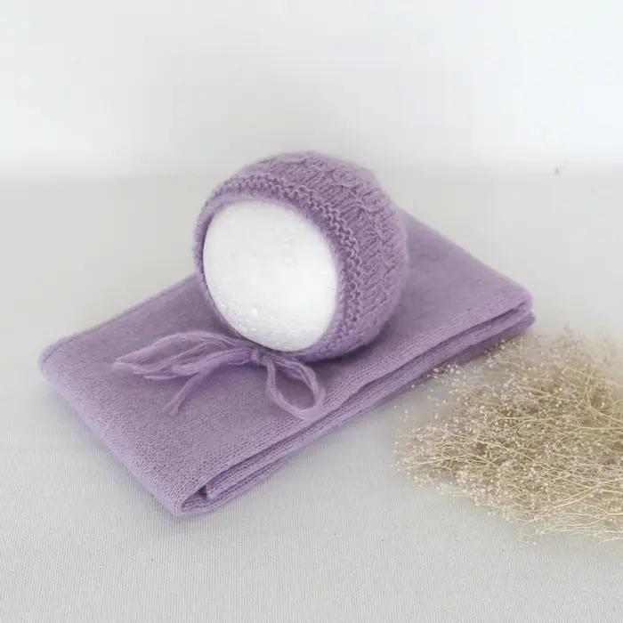Nouveau-né Stretch Wrap un joli ensemble de chapeau en dentelle casquette bébé photographie accessoi