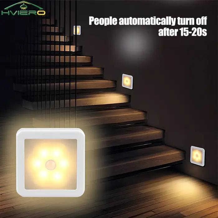 LED veilleuse capteur de mouvement intelligent batterie USB charge actionnée lampe de chevet salon c