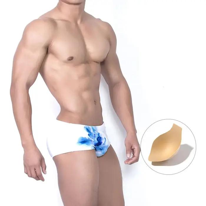 Maillot de bain homme UXH en polyester motif fleurs push-up pour plongeurs et surfeurs occasions spéciales