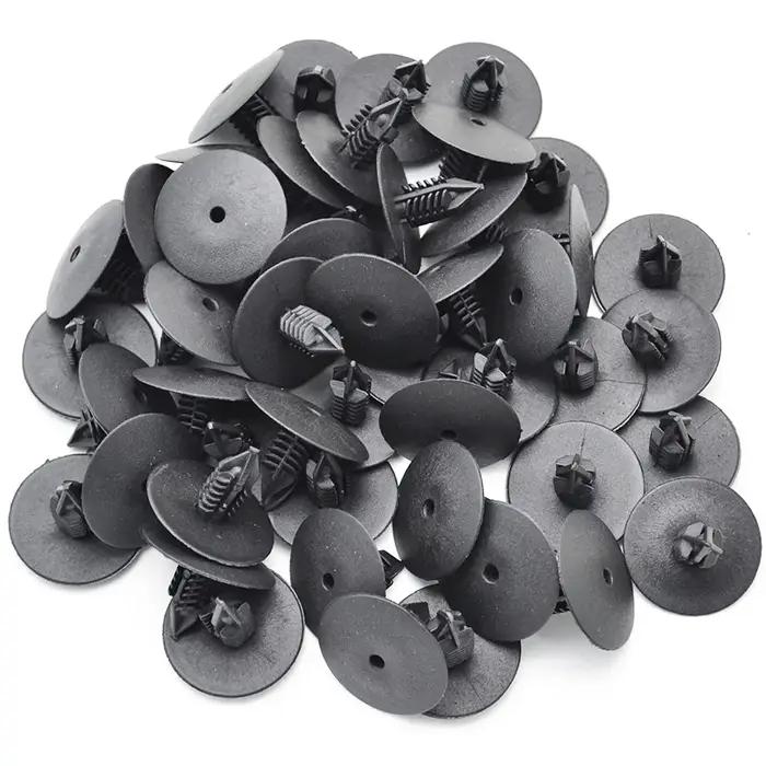 50 pièces 10mm Rivets en plastique attaches porte garde-boue pare-chocs couverture punaise Clips Cli