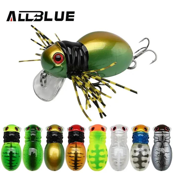 ALLBLUE FATSO SPIDER Topwater peu profond manivelle 41MM 6.2G roulant insecte leurre de pêche Wobble