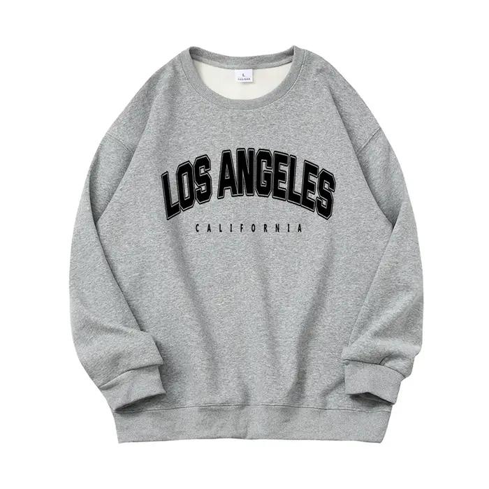 Hirsionsan-Sweat-shirt 35% coton imprimé lettre pour femme