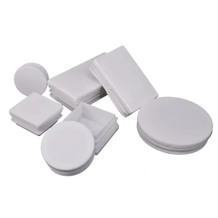 Embout obturateur carré en plastique blanc pour pied de chaise, insert rectangulaire, bouchons de tu