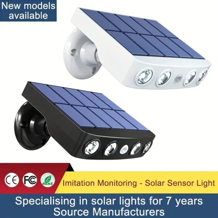 Lampe LED Solaire Imperméable avec Détecteur de Mouvement, Luminaire Décoratif d'Extérieur, Idéal po