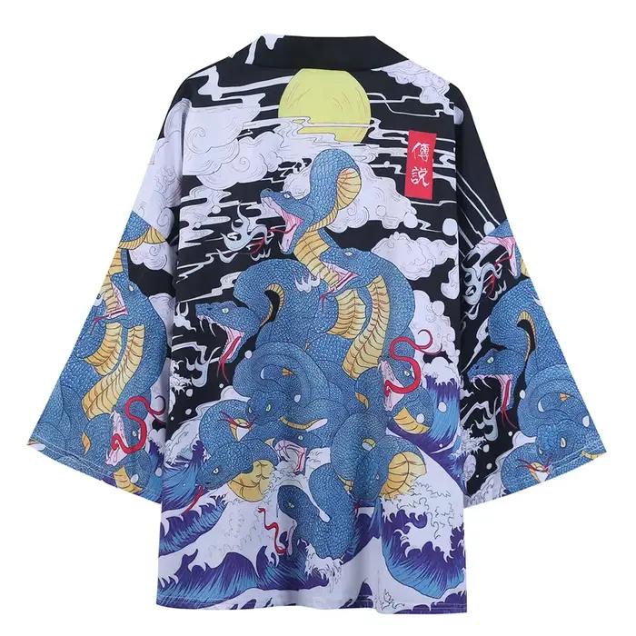 Kimono traditionnel japonais Vintage pour hommes et femmes, Cardigan samouraï Yukata Kimono, vêtemen