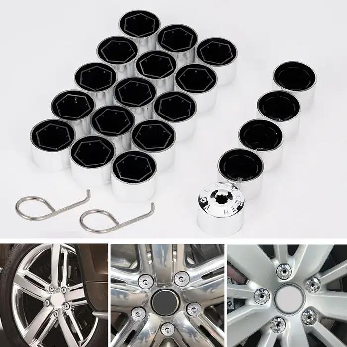 Couvercles de boulons de roue en alliage pour VW, GOLF, PASSAT, POLO, 17mm, 20 pièces/ensemble
