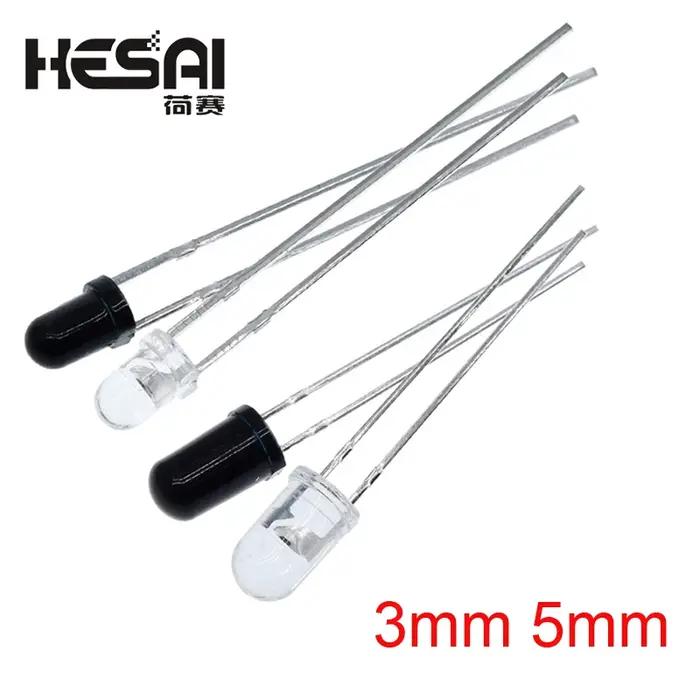 Diodes émetteur et récepteur infrarouge, 5mm, 3mm, 940nm, 10/50/100 paires, 30l'autorisation