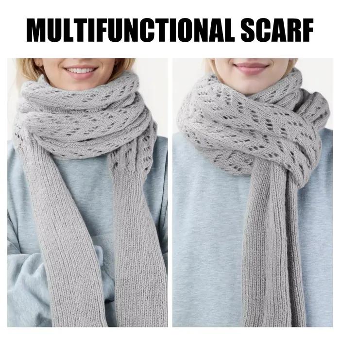 Écharpe multifonctionnelle à manches pour femmes, châle d'hiver avec manches, couleur unie, écharpe