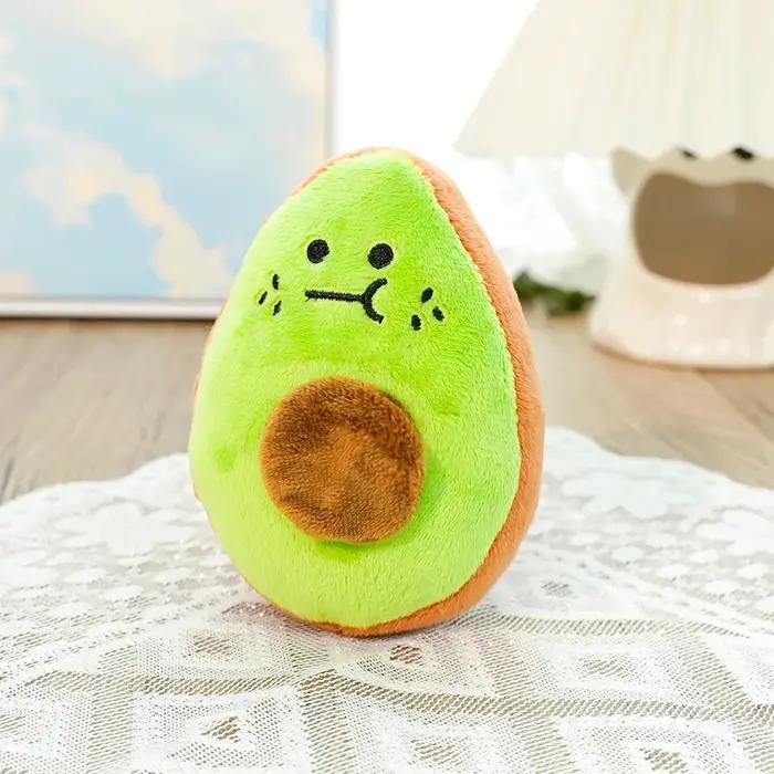Jouet en peluche couineur Avocat & Kiwi pour chiens et chats : Jouet pour animaux de compagnie en fo