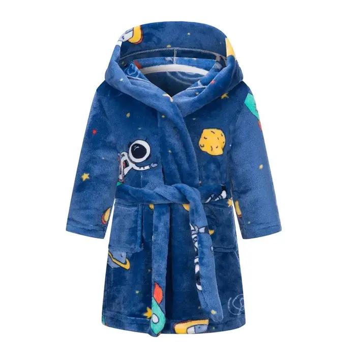Peignoir enfants pour fille enfants vêtements fille flanelle Robe de bain vêtements garçon dessin animé Robe de nuit enfants pyjamas pour fille 2-12 ans