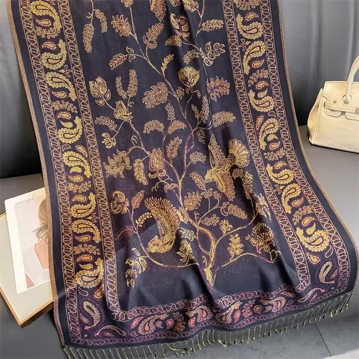 Marque de luxe automne cachemire Pashmina châle dame Wrap chaud hiver foulards Design imprimé femme