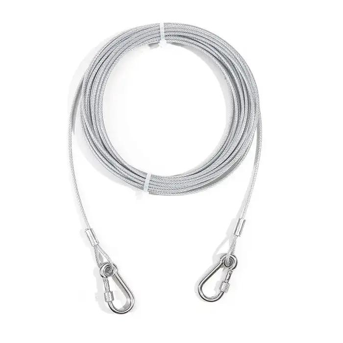 Laisse de sécurité pour chien en acier inoxydable avec clip de qualité supérieure pour promenades et randonnées toutes saisons