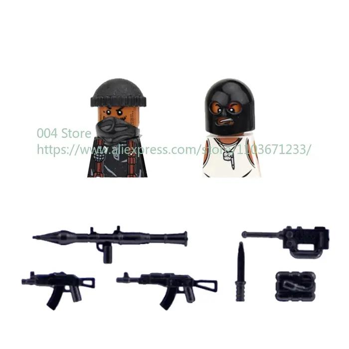 Figurines de forces spéciales militaires, blocs de construction, armes, tenue Ghillie, sniper, SWAT,