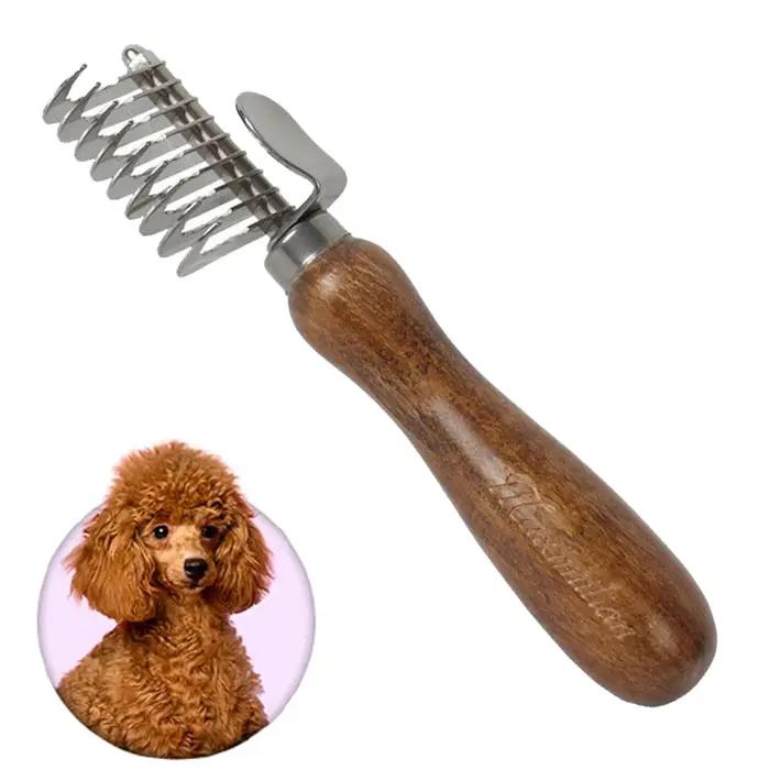Peigne à nœud incurvé pour animaux de compagnie, peigne pour chien, épilation de beauté pour chat, f