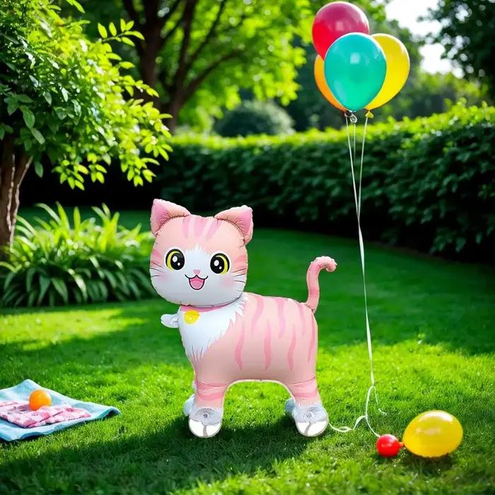 Ballons sur pied en aluminium 4D dinosaure chien chat