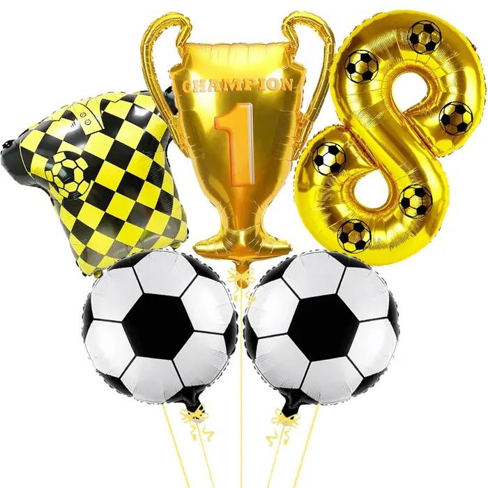 Ballons de Football trophée de championnat maillot ballon 32 pouces chiffres dorés bricolage numéro