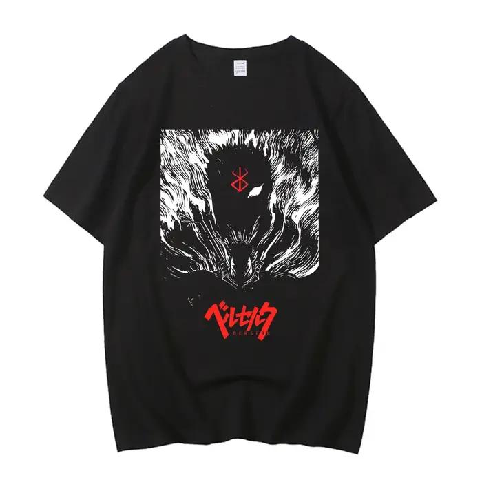 Berserk T-shirt bande Guts Berserker armure horreur Anime coton haute qualité à manches courtes T-shirt hommes