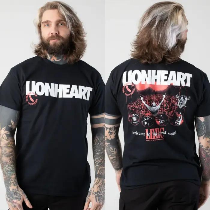 T-shirt en coton et polyester Lionheart style vintage décontracté pour hommes pour toutes les occasions printemps été