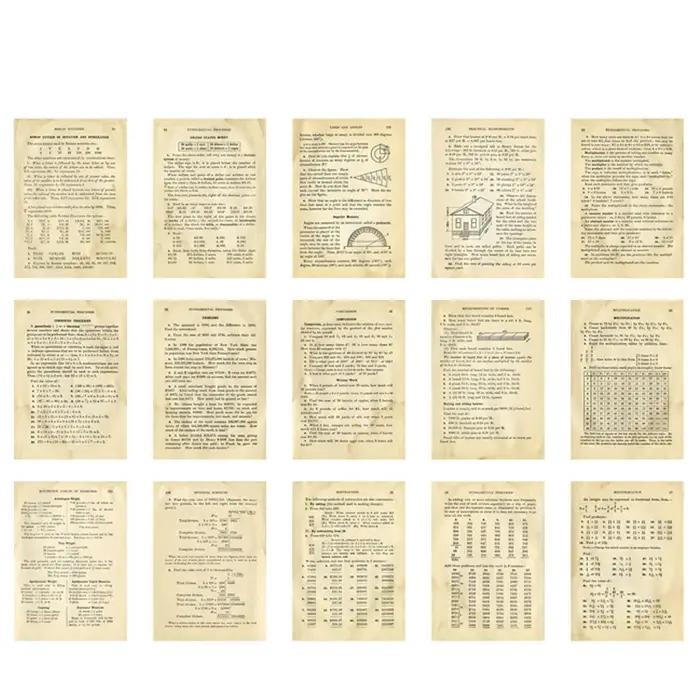 30 pièces Vintage vieux journal fond papier bricolage Journal Album Scrapbooking Collage matériel pa