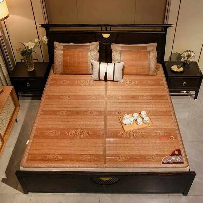 Matelas en soie glacée pliant double face, contre les virus du bambou, contre le refroidissement de