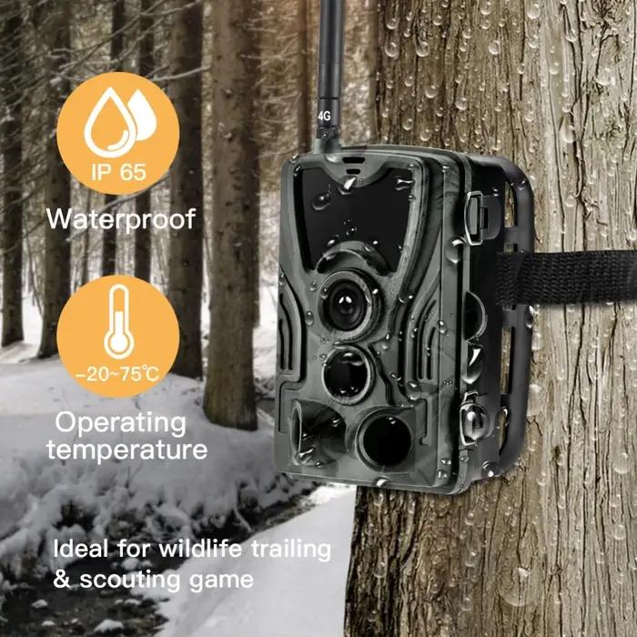 Caméra de chasse à la faune 4G LTE SMSTrail 16MP 1080P Surveillance Cellulaire HC801LTE Email FTP SMTP Caméras Mobiles