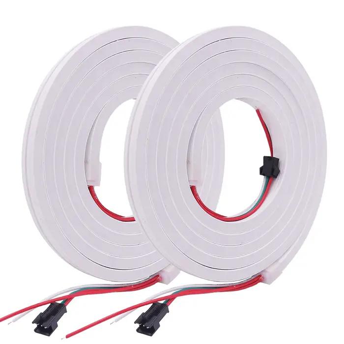Bande Lumineuse LED Flexible et Adressable, Corde Étanche, 5V, WS2812B, RGB, 60 Diodes/m, 5050