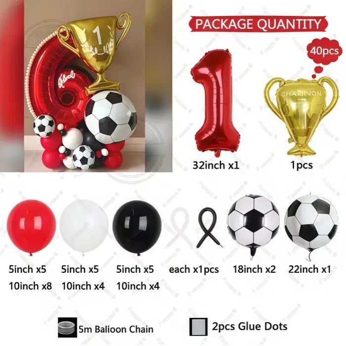 Ensemble de ballons de Football trophée doré