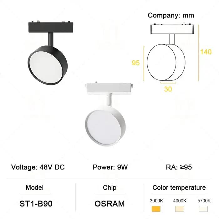 Nouveau Style éclairage sur rail magnétique ST1 Ultra mince 6mm noir blanc intelligent TUYA Zigbee aimant aucune cellule