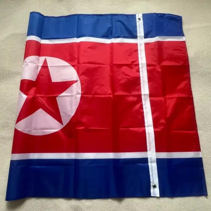 Drapeau Corée du Nord Polyester Haute Qualité Decoration Intérieure Extérieure Occasions Spéciales Historiques Militaires